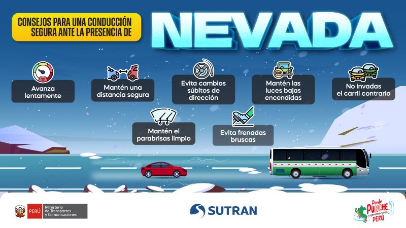 Entregan recomendaciones para conducir de forma segura ante la presencia de nevadas