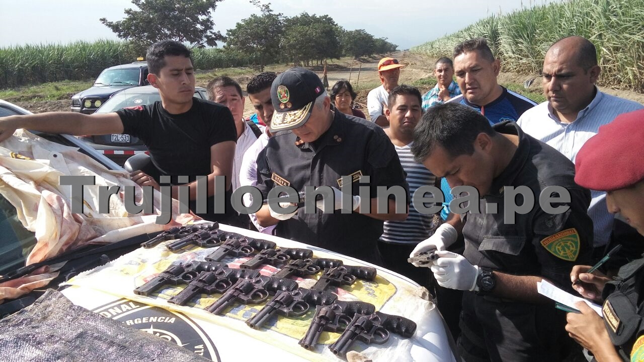 Policía recupera armas robadas de empresa de seguridad en Cartavio
