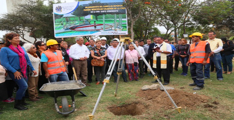 Municipio inicia obras de mejoramiento del parque Wenceslao Calderón de Santo Dominguito