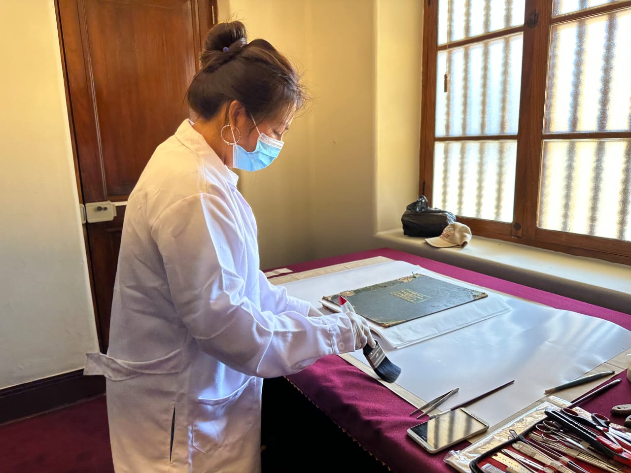 Inician trabajos de restauración del acta de instalación de la Corte de La Libertad