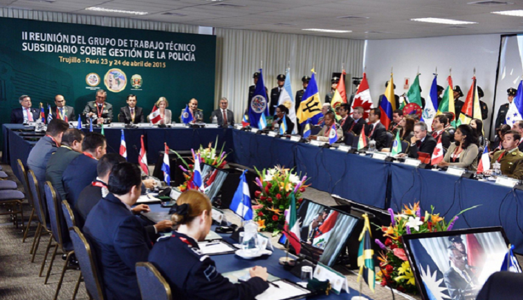 Jefes policiales de América califican de fructífera reunión que se desarrolla en Trujillo