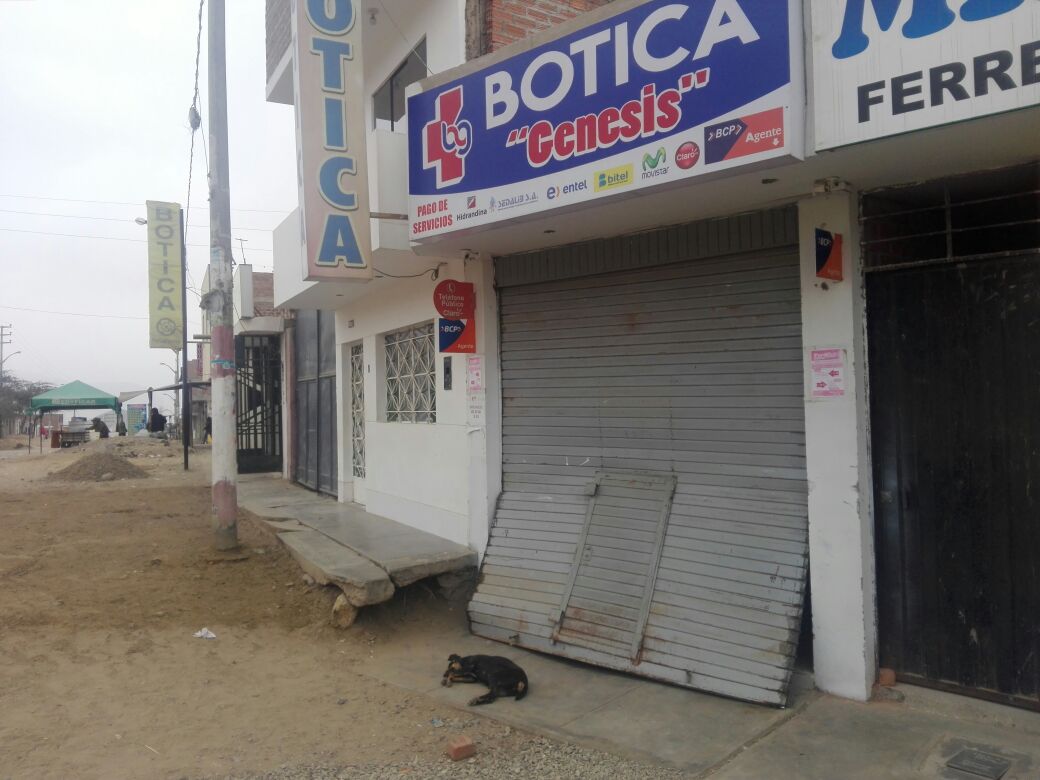 El Porvenir: roban más de 30 mil soles en productos y dinero en efectivo de farmacia