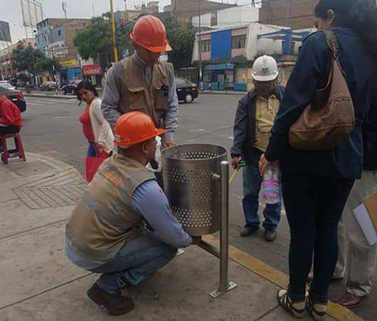 Podrían sancionar con el 50 % de una UIT a quienes roben papeleras en Trujillo