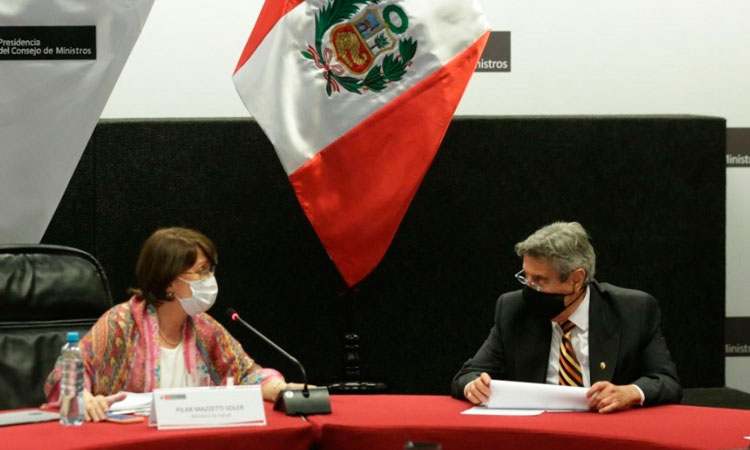 Presidente Sagasti escuchó propuestas del Colegio Médico para enfrentar a la pandemia