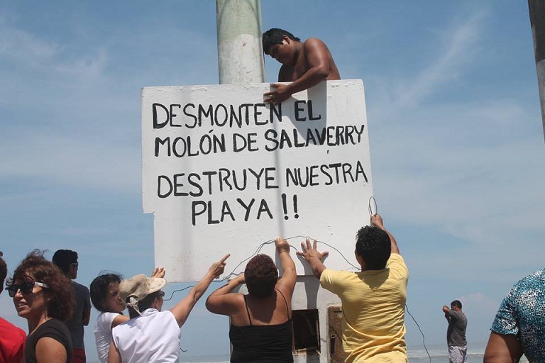 Proponen desmontar molón ubicado en el puerto de Salaverry