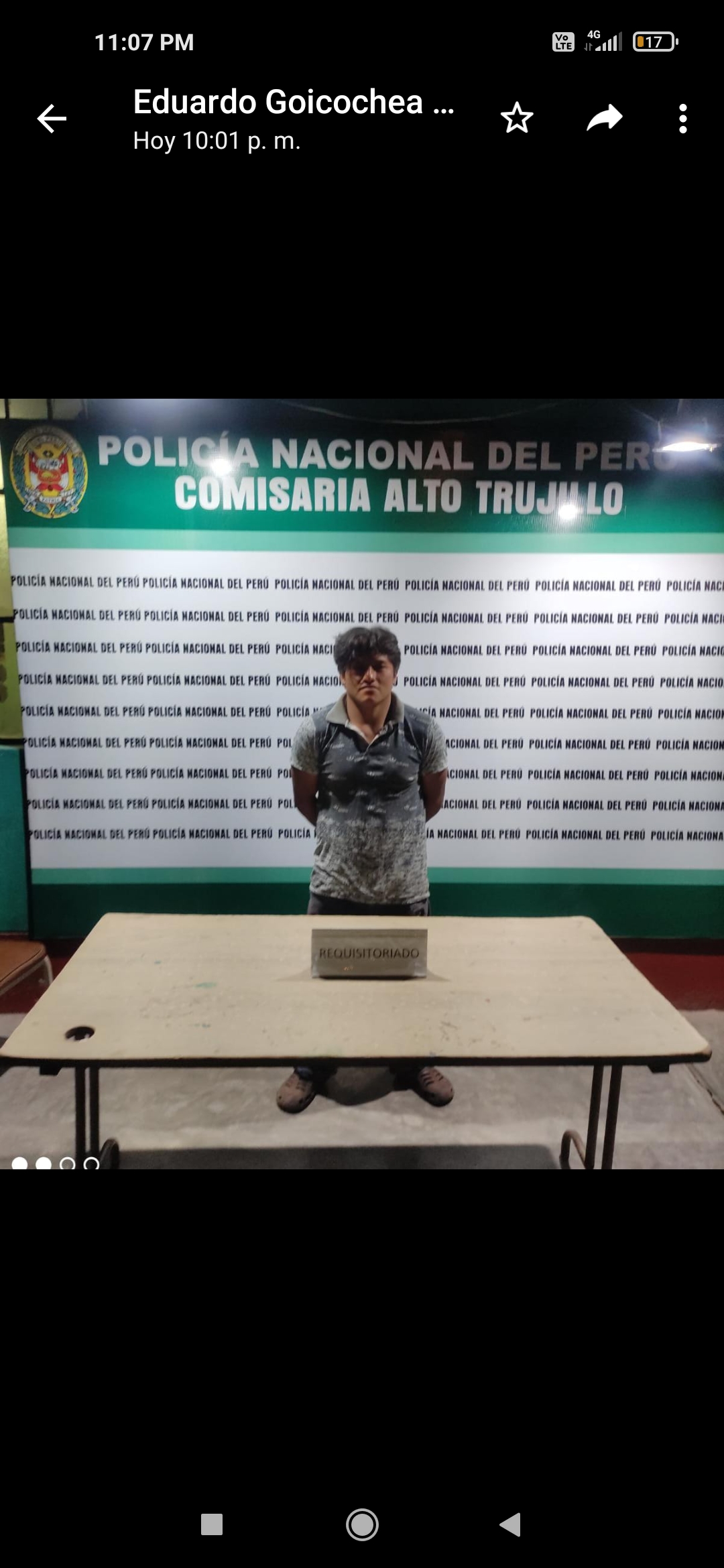 Sujeto con requisitorias por violación fue detenido en Alto Trujillo