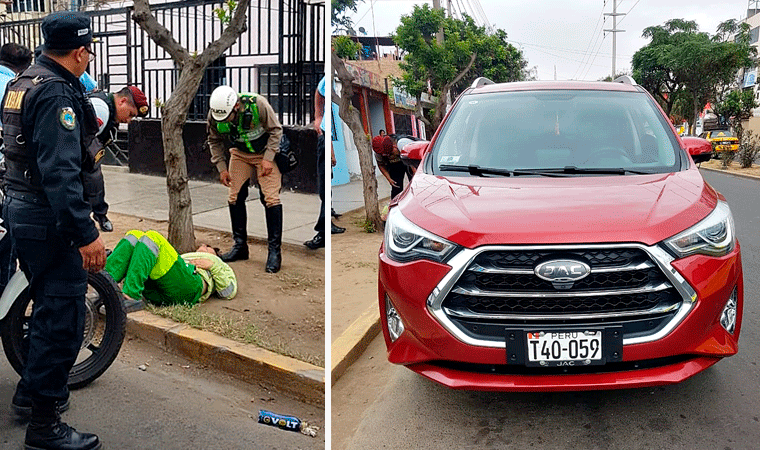 Camioneta atropella a trabajadora del Segat mientras barría avenida trujillana