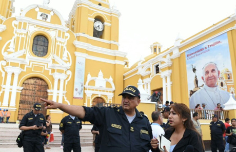 Más de 6000 policías garantizarán seguridad durante visita del Papa a Trujillo