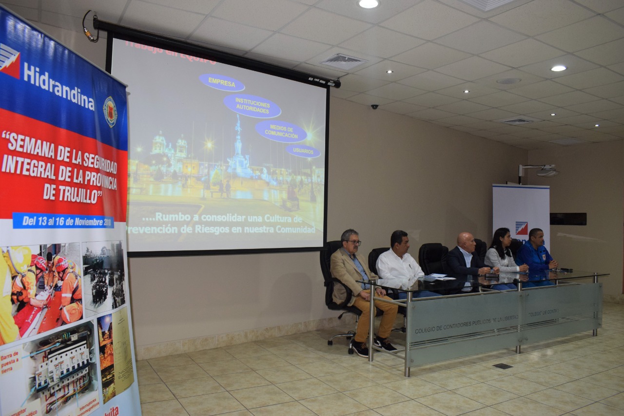 Hidrandina realizará la Semana de la Seguridad Integral en la provincia de Trujillo