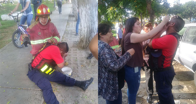 Sereno de Víctor Larco resulta herido al controlar incendio de camioneta