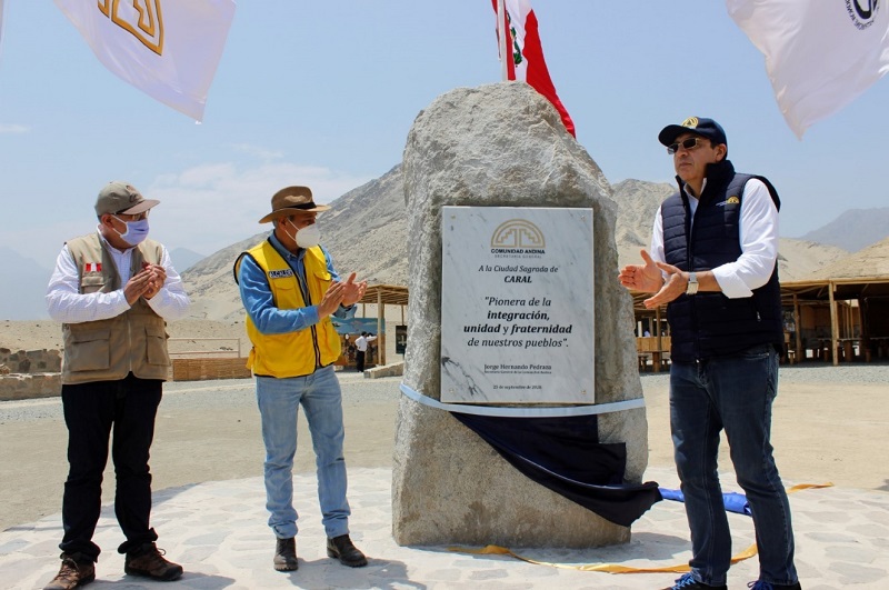 Nombran a Caral símbolo de la integración de la Comunidad Andina