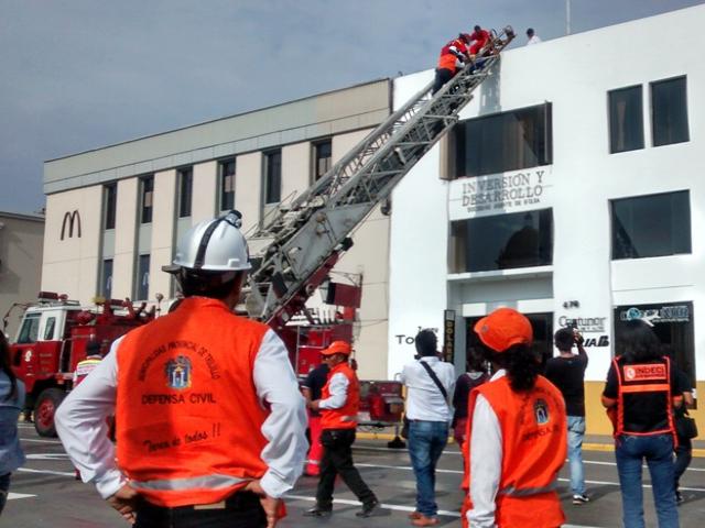 Simulacro de sismo en Trujillo tuvo magnitud de 8.5 en la escala de Richter