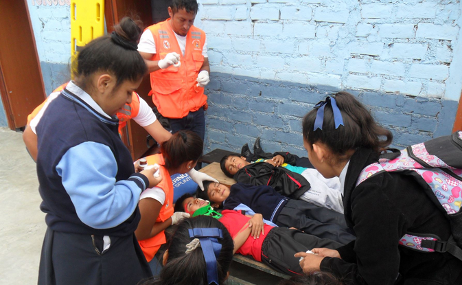 La Libertad: escolares participaron masivamente en simulacro de lluvias e inundaciones