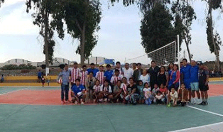 Inauguran losa deportiva en Moche antes de finalizar el 2017
