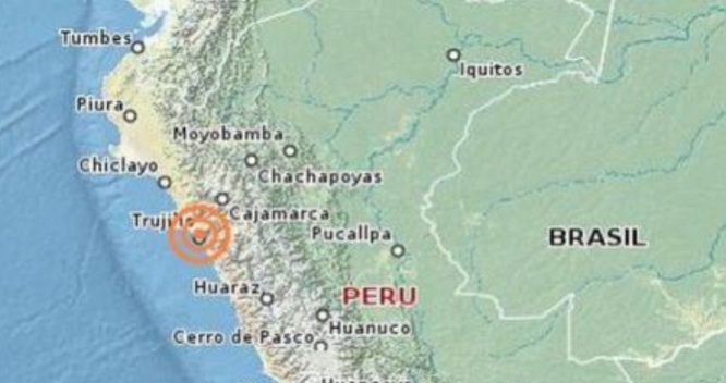 Sismo de 4.1 grados en la escala de Richter se registró al sur de Trujillo