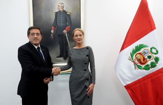 Ministro de Defensa se reunió con embajadora de los Estados Unidos 