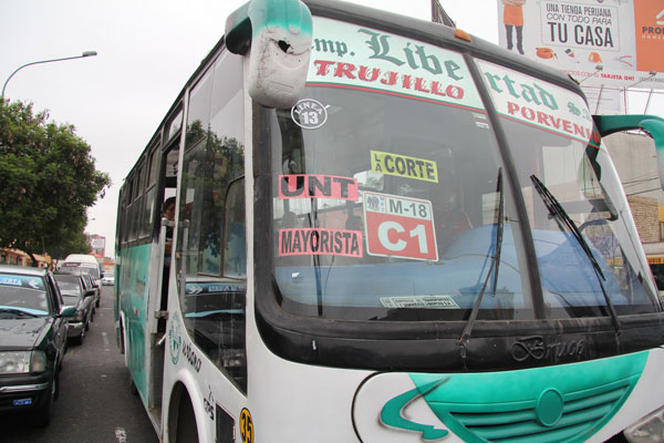 Comuna trujillana aprobó modificación de rutas de transporte urbano en El Porvenir