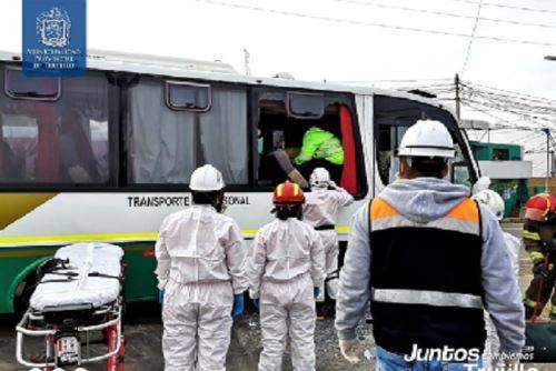 Trujillo: 40 heridos deja triple choque en el distrito de Moche