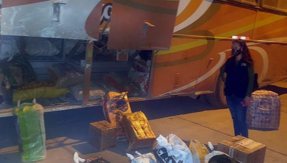 La Libertad: bus partió de Tayabamba, llevando cocaína y marihuana a Lima