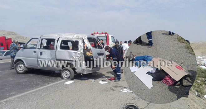 La Libertad: dos muertos y tres heridos deja accidente cerca al puente Chiquitoy