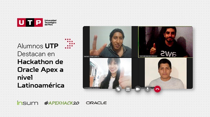  Alumnos de UTP destacan en hackathon de “Oracle Apex” en Latinoamérica
