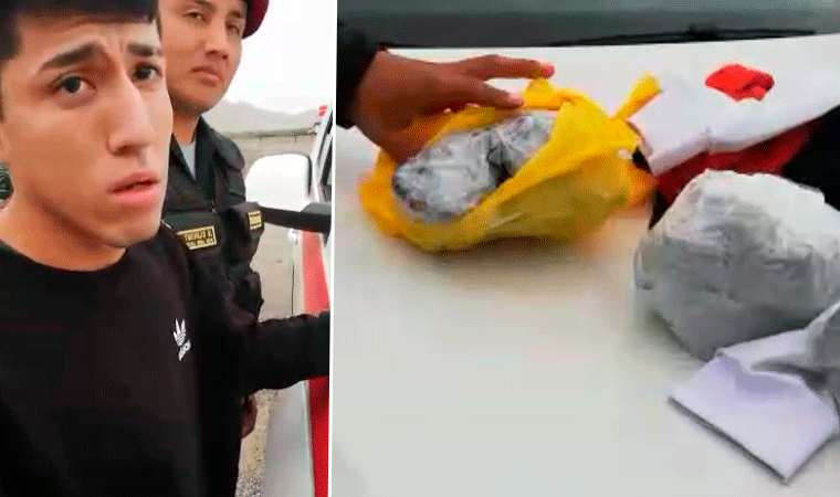 Detienen a sujeto con medio kilo de marihuana camino a Chepén