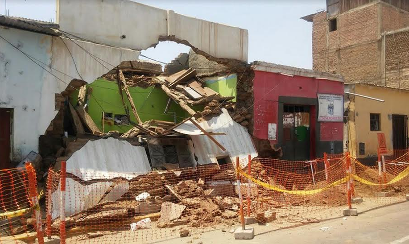 Trujillo: rehabilitarán pared de inmueble que colapsó en el jirón Zepita