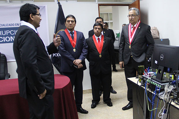 Juez supremo lideró equipo de visita a la Corte de Justicia de La Libertad