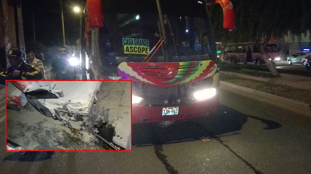 Trujillo: Lanzan bomba molotov a bus 