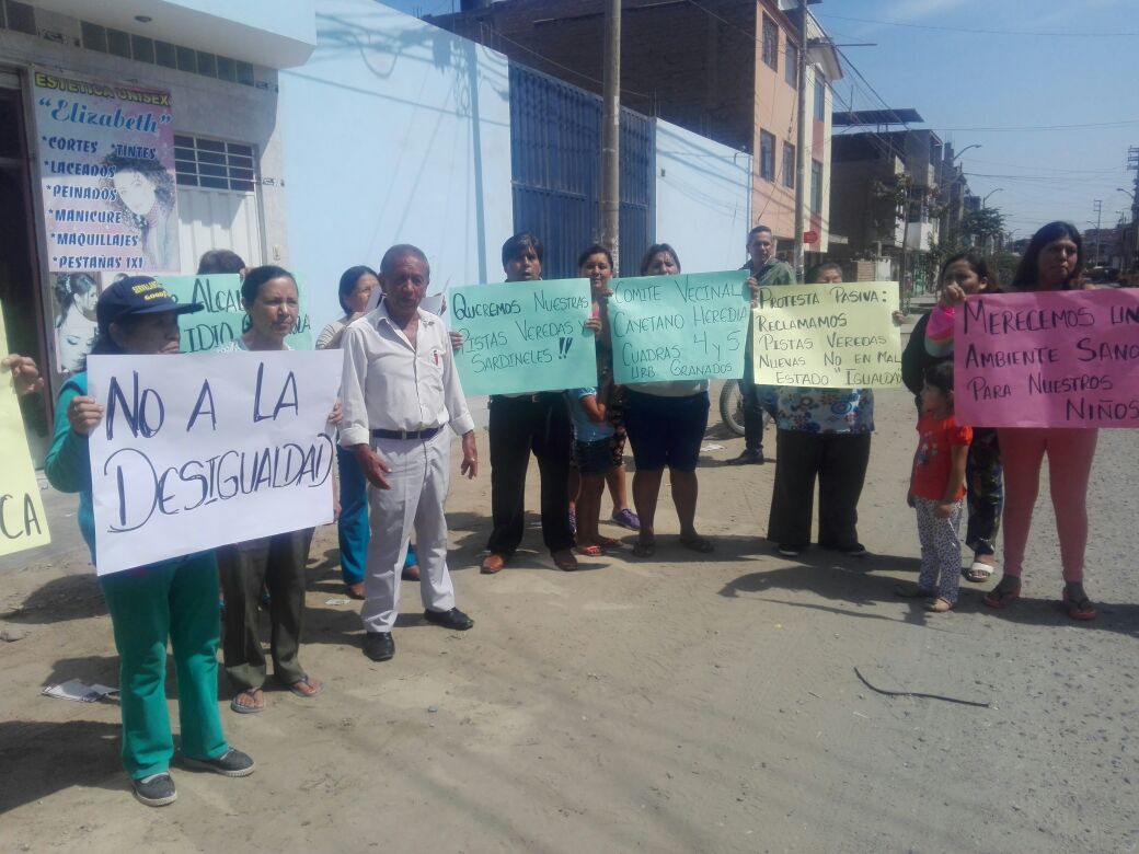 Vecinos de Los Granados exigen mejoramiento de sus cuadras