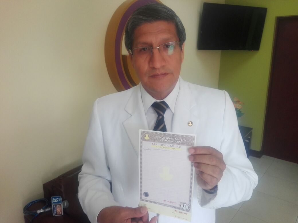 La Libertad: Decano médicos pide investigar a falsificadores de certificados de salud