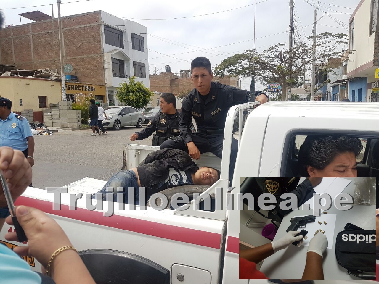 Delincuente recibe balazo en enfrentamiento con la policía en La Esperanza 