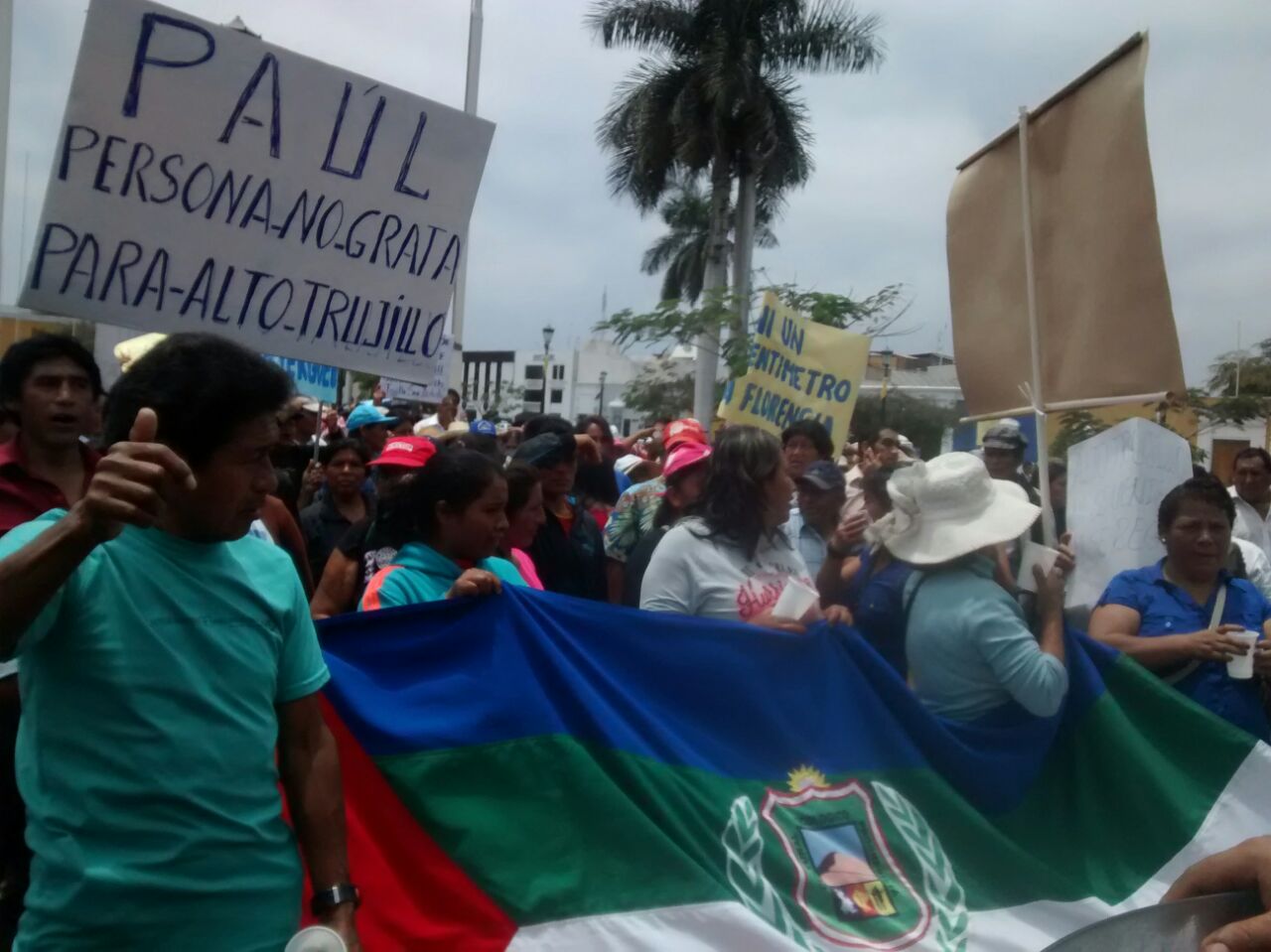 Pobladores de Alto Trujillo se levantan ante demarcación de territorios