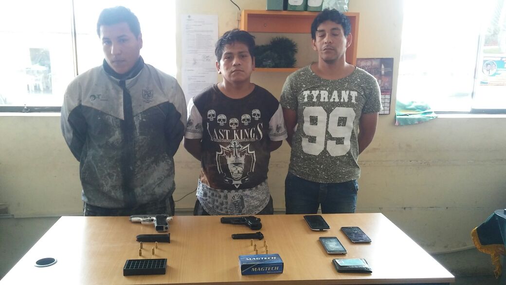 Detienen a tres sujetos por portar armas en La Esperanza