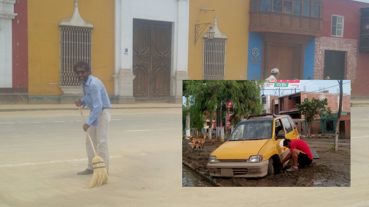 Trujillanos hacen de todo por acabar con barro acumulado por huaicos