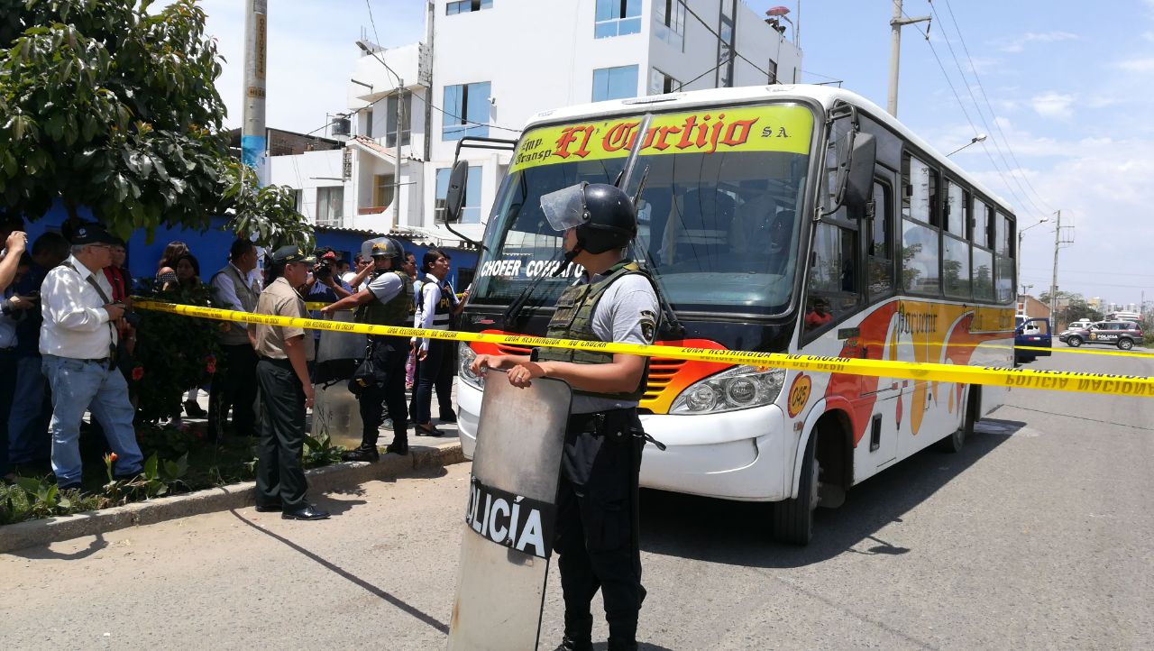 Trujillo: realizan pericia del asalto a micro donde balearon a policía