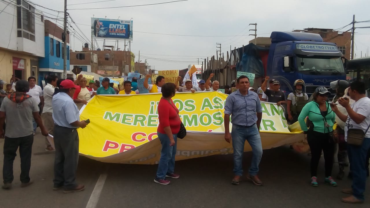 Pobladores de Ascope acatan paralización por seguridad, educación y salud