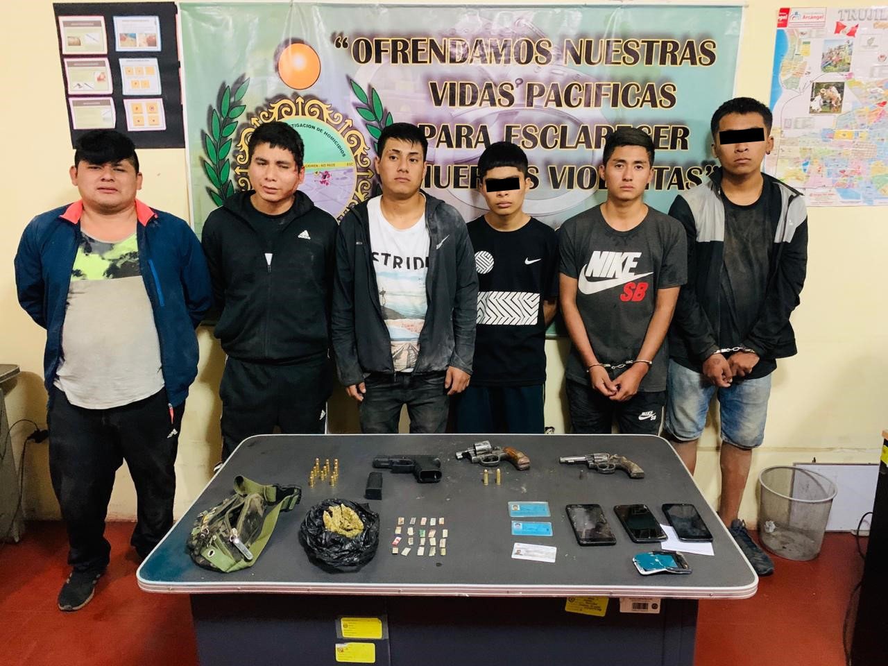 Detienen a cuatro integrantes de la banda Los Malditos del Triunfo en La Esperanza