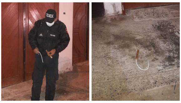 Víctor Larco: Extorsionadores arrojan cartucho de dinamita en puerta de casa de comerciante