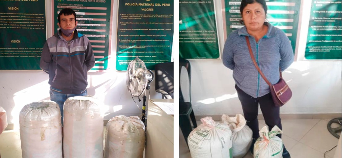 Gran Chimú: detienen a pareja que trasladaba cargamento de hoja de coca hacia Trujillo