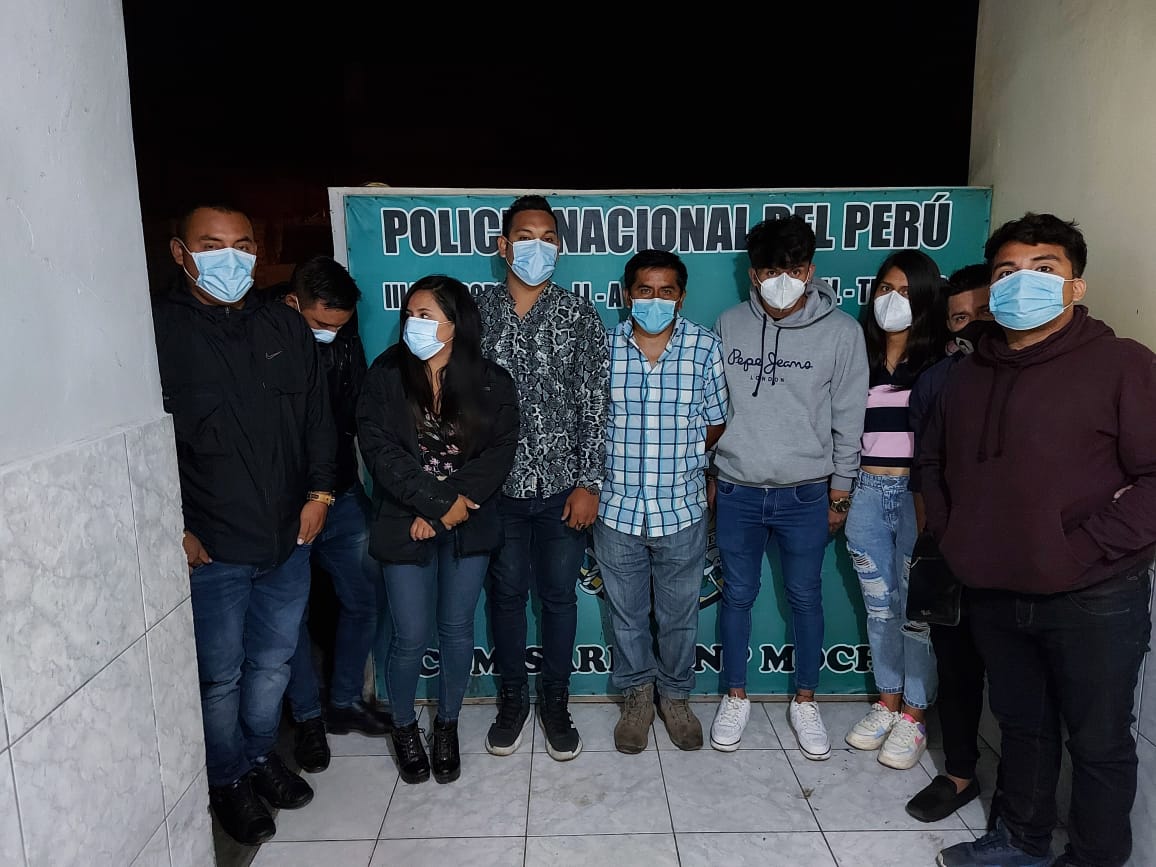 La Policía intervino a 426 personas que infringieron normas sanitarias en Trujillo