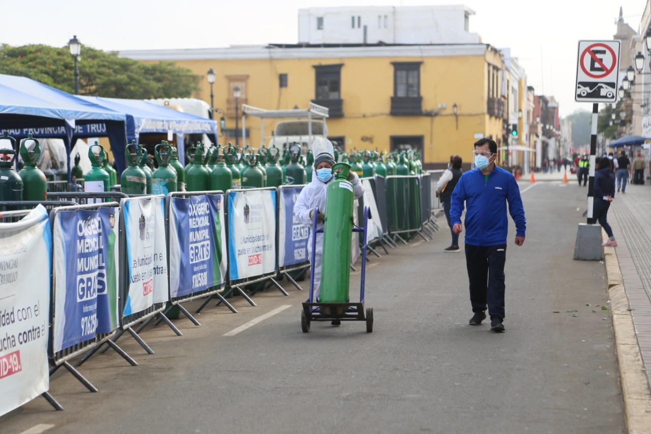 Trujillo: instalan plantas de oxígeno en excomplejo Chicago para instalación de centro de atención temporal de pacientes covid-19