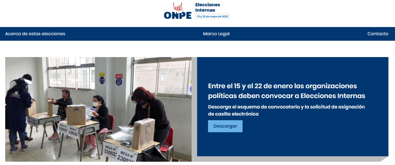 Del 15 al 22 de enero organizaciones políticas deben convocar a elecciones internas