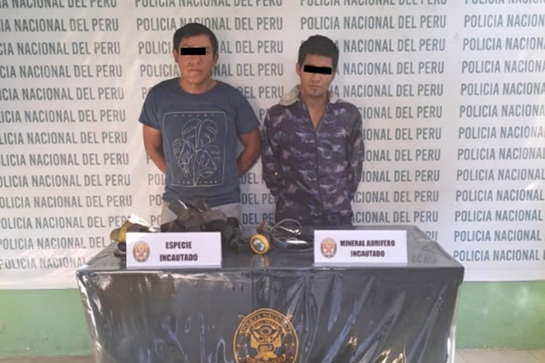 Detienen a sujetos involucrados en robo de minerales en Pataz